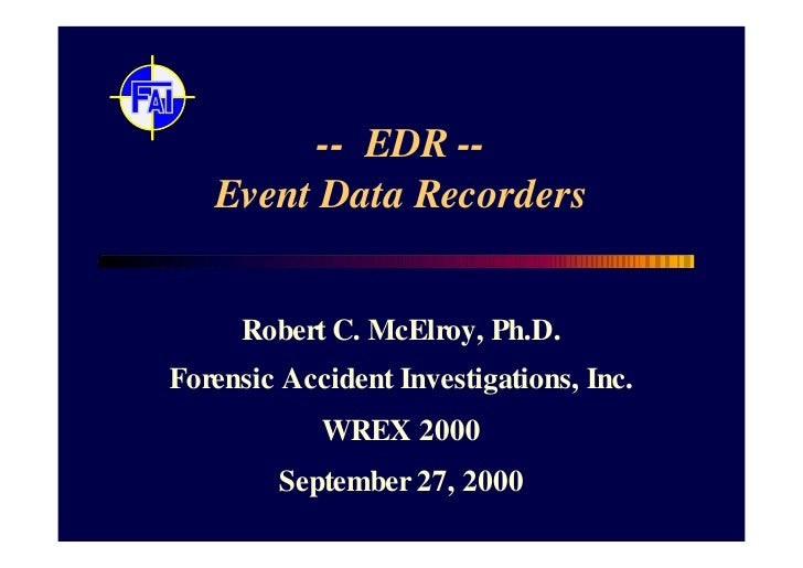 D Transportation Event Data Recorders Slides