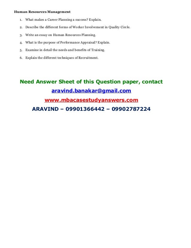 hr planning essay