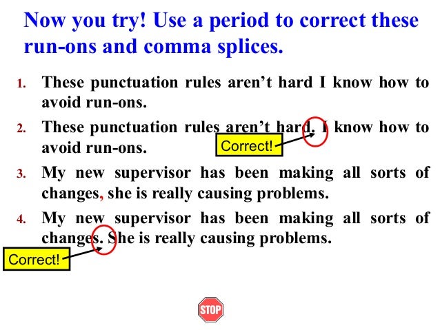 2019 year - How to Correct Run on Sentences 2019 year
