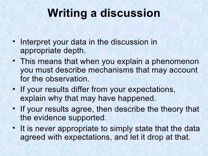 Writing a discussion   how to write your dissertation