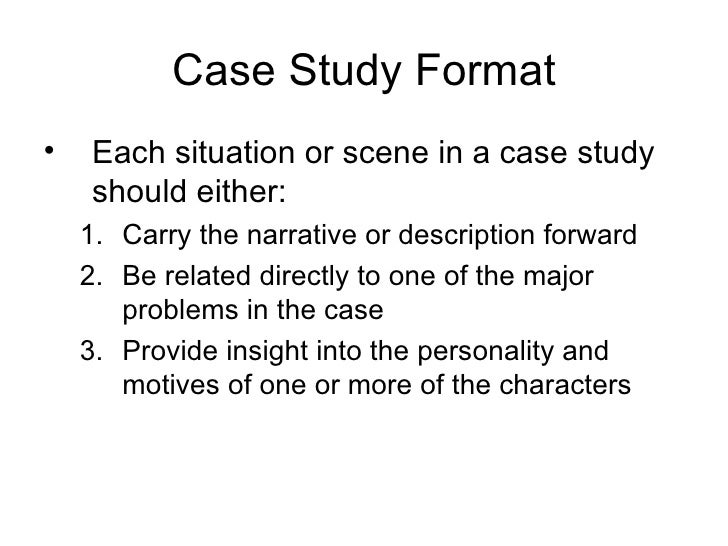Case study paper in narrative form