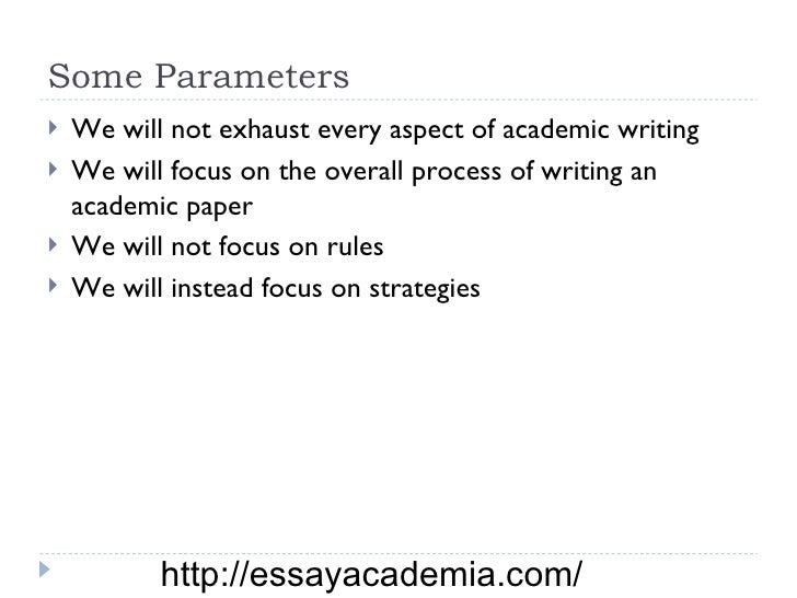 Academic Essay Writing: Some Guidelines - Department of