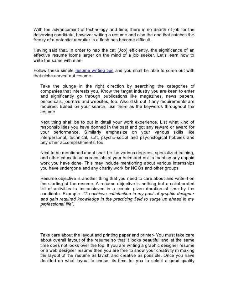 Writing An Effective Resume writing an effective resume Writing An Effective Resume writing an effective resume