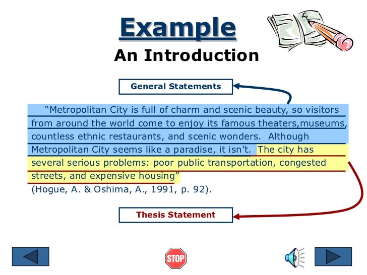 Essay introduction general statement image