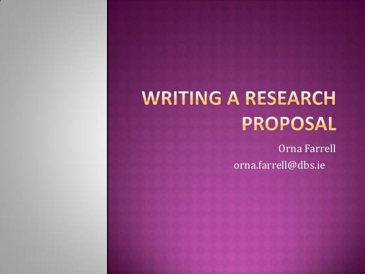 How to write a proposal for a research paper pdf