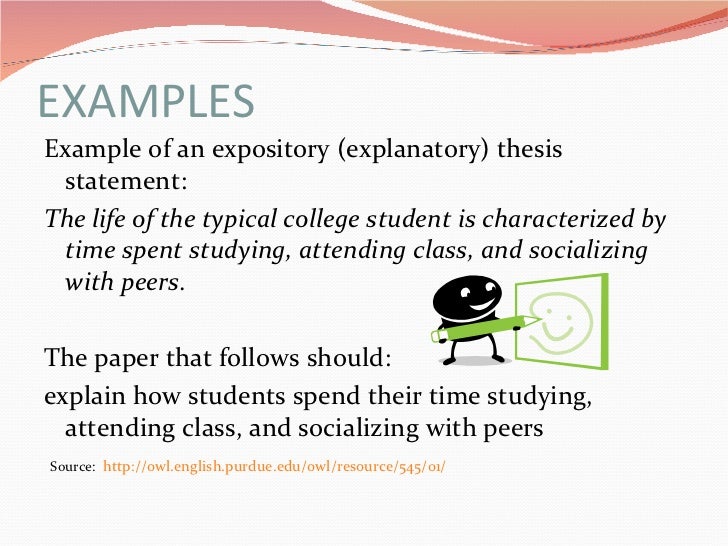 Expository writing thesis statement examples