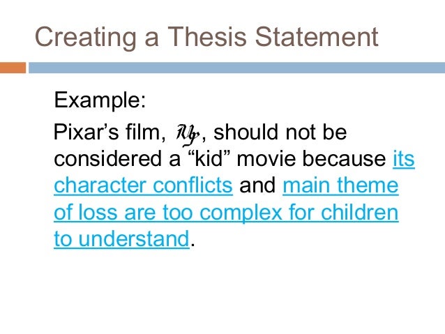 Writing your thesis statement