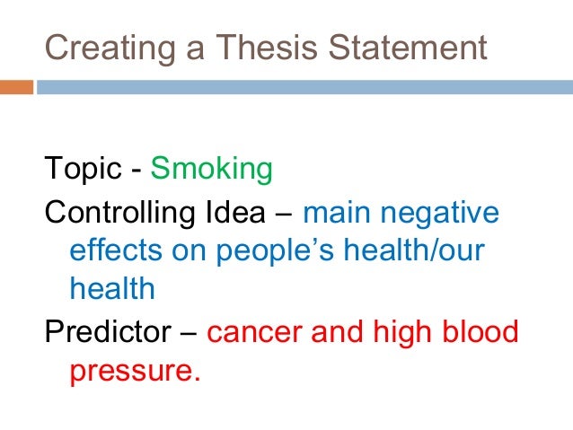 Example of a thesis for a cause and effect essay