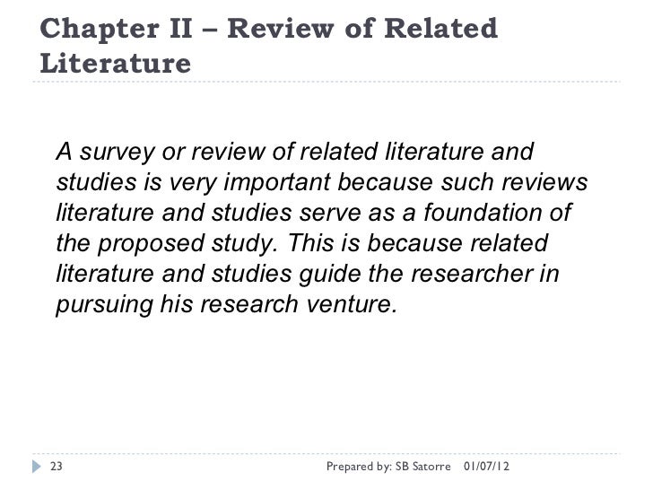 The importance or purpose of review of related literature and studies in a research