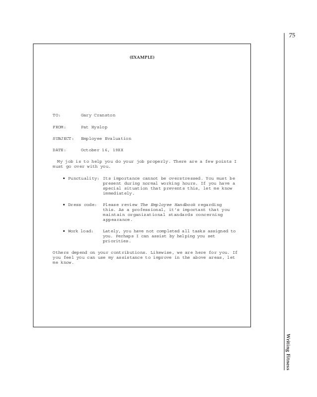 example writers memo
