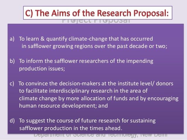 Research proposal on climate change and agriculture