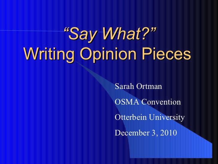 opinion piece opinion piece