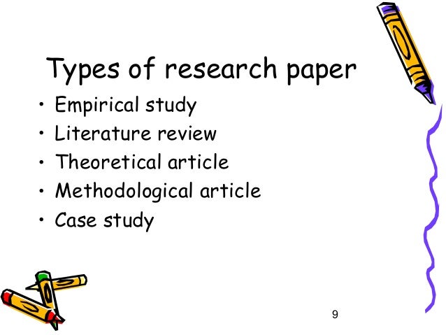 Types of research papers writing