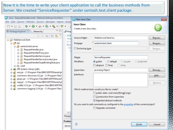 Writing service in java