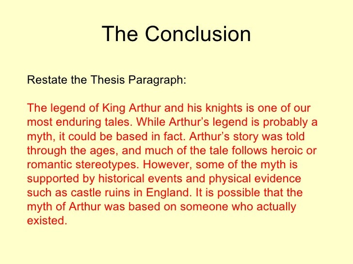 how to restate thesis in conclusion paragraph restate thesis