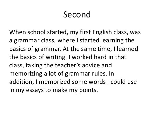 Essay about my experience learning english