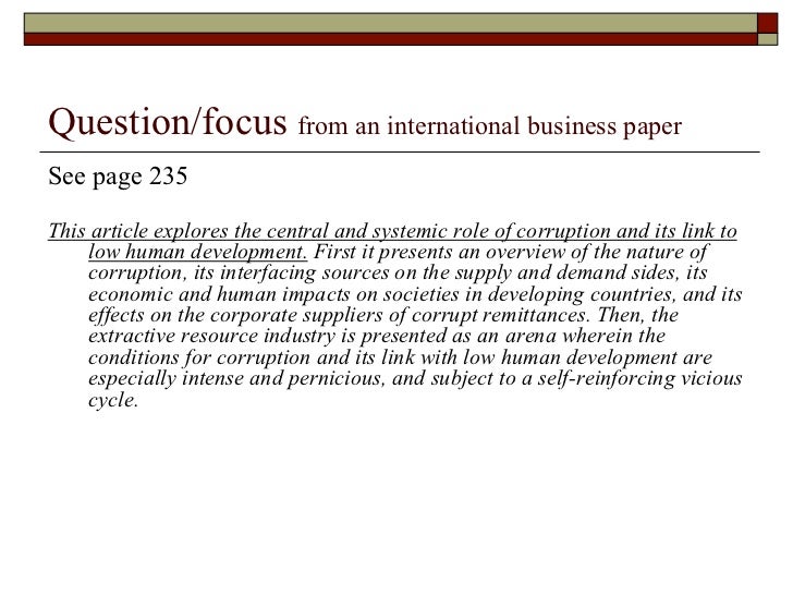 Term Paper About Business