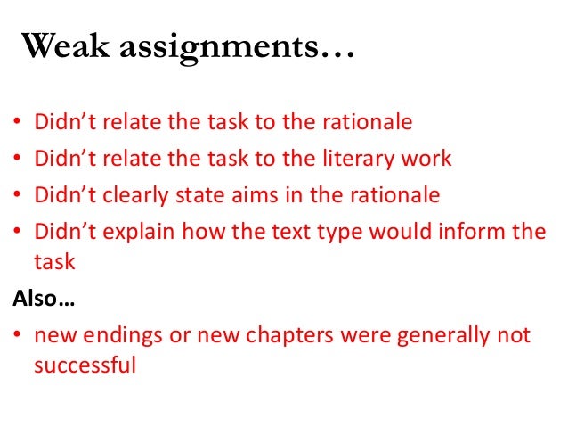 Written assignment ib english b rationale