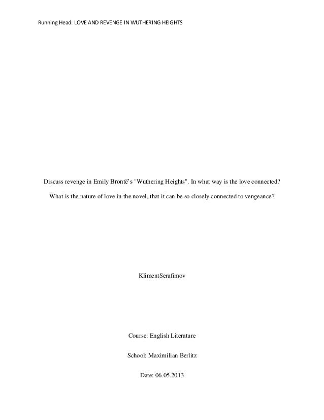 Wuthering heights thesis statement