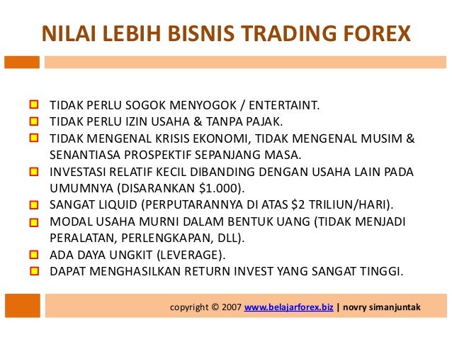 Tutorial forex dasar