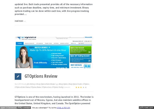 Vip binary options signals review