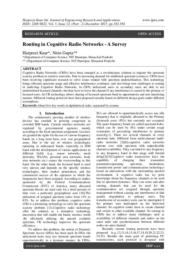 cognitive radio essay Free essay: invited paper cognitive radio and networking research at virginia tech a large research team with a wide range of expertisevfrom ics and. cognitive radio essay Free essay: invited paper cognitive radio and networking research at virginia tech a large research team with a wide range of expertisevfrom ics and.