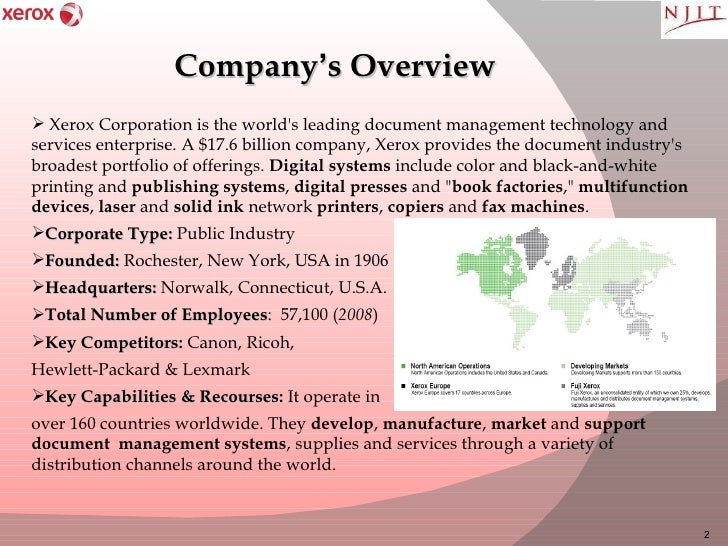 Xerox corporation case study summary