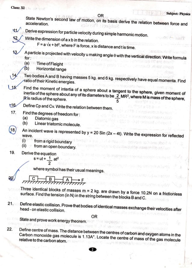 Class 11 half yearly question papers chemistry 2020-21 image