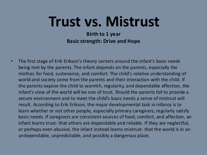 erik eriksons stages of development essay A reflection of stage 5 of erik erikson's 8 stages of psychosocial development 646 words | 3 pages reflection on erik erikson's 8 stages of psychosocial development stage 5: adolescence adolescence is the fifth stage in erikson's psychosocial development theory. erik eriksons stages of development essay A reflection of stage 5 of erik erikson's 8 stages of psychosocial development 646 words | 3 pages reflection on erik erikson's 8 stages of psychosocial development stage 5: adolescence adolescence is the fifth stage in erikson's psychosocial development theory.