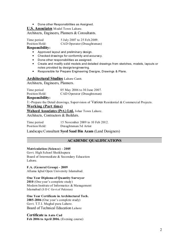 drafting resumes