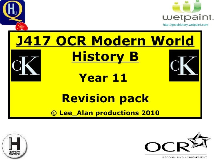 Ocr modern world history coursework