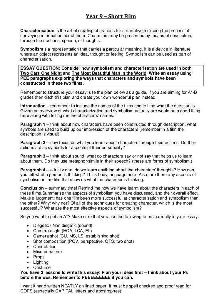 Essay writing structure year 7