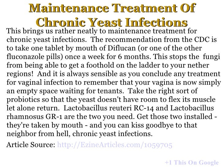 Chronic yeast infection treatment with Diflucan
