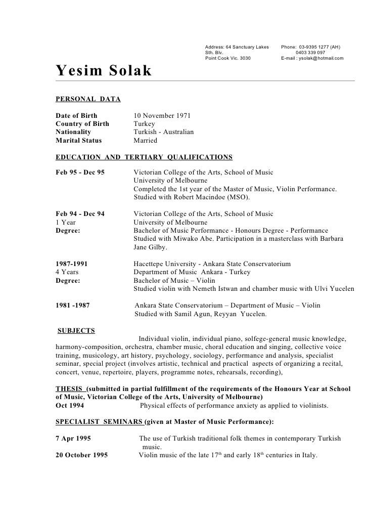 Yesim Solak Cv Updated Yesim Solak Cv Updated