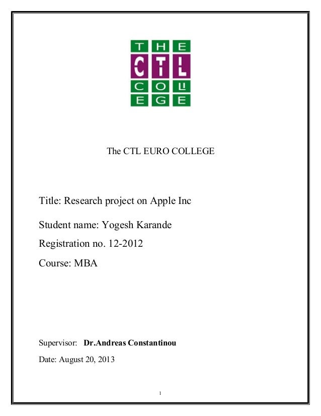 Research paper apple inc stock analysis