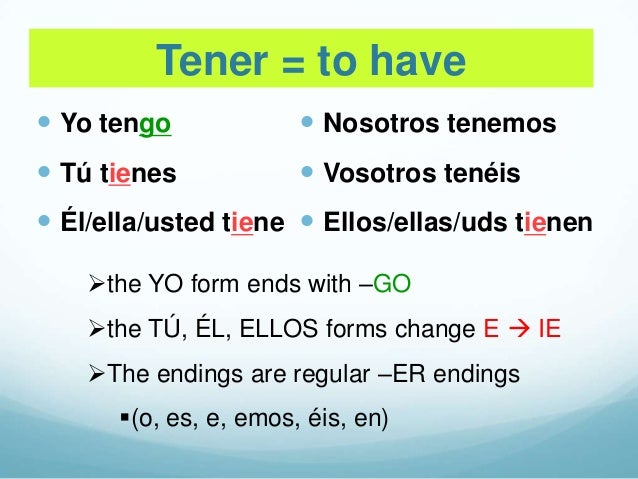 Yo go verbs