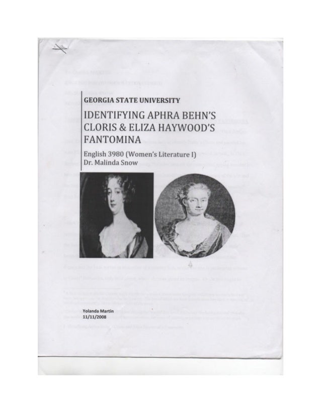Fantomina essay