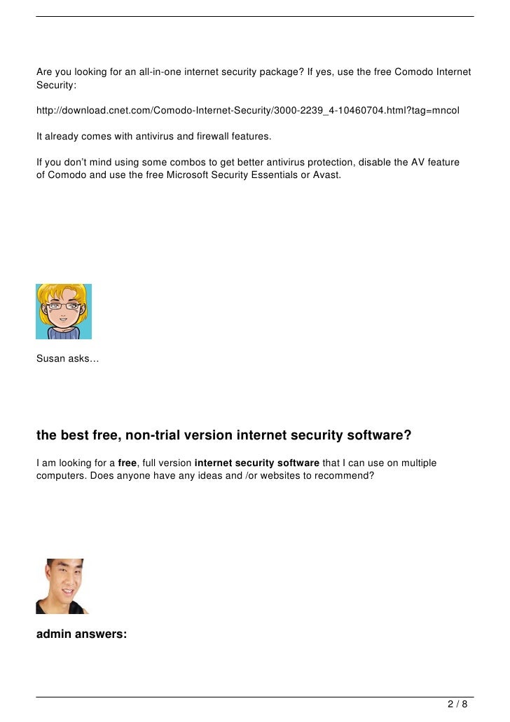 Your Questions About Internet Security Software Free Trial