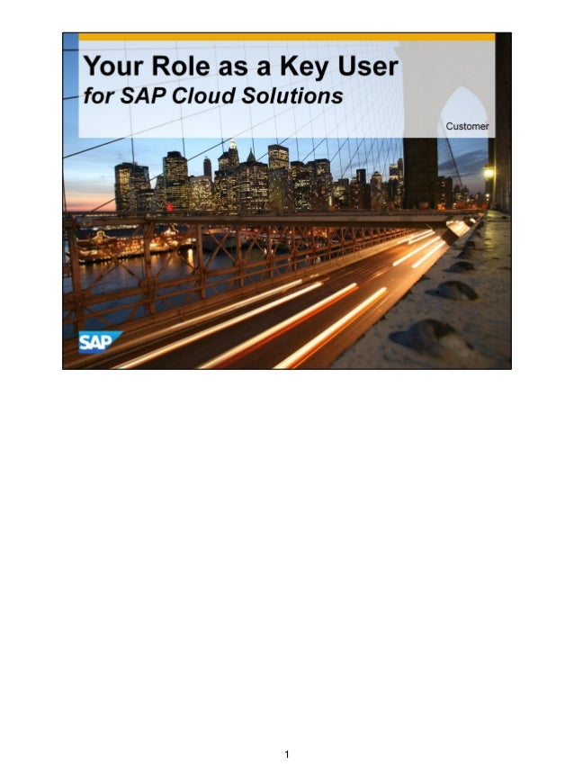 Your roles as key user sap