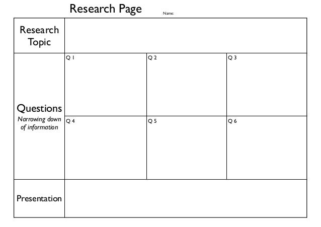 Research Template - Junior