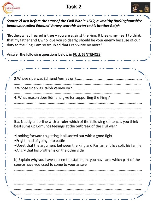 english civil war - homework help