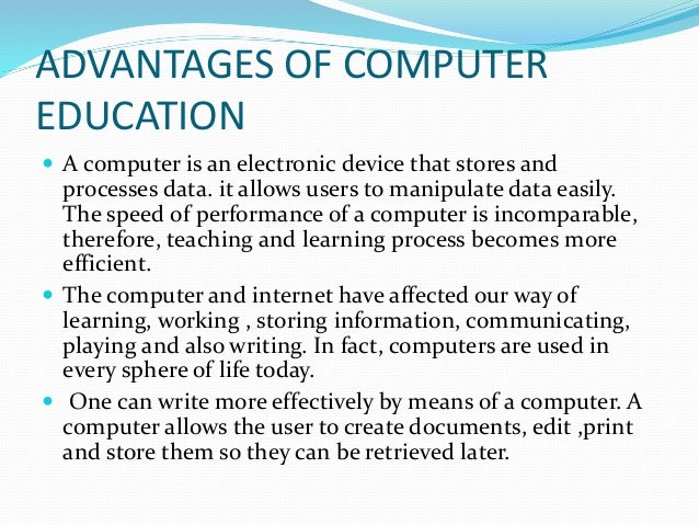 Importance of computer in education essay