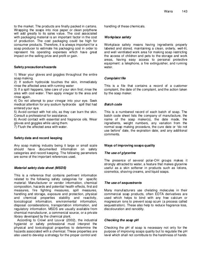 Soap Making in Nigeria using Indigenous Technology & Raw Materials