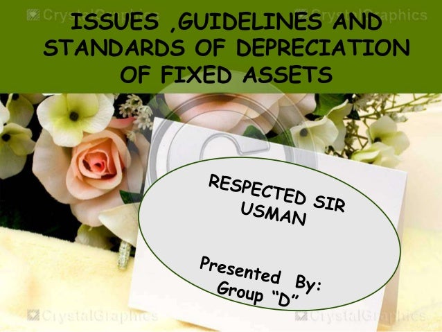 depreciation of fixed asset