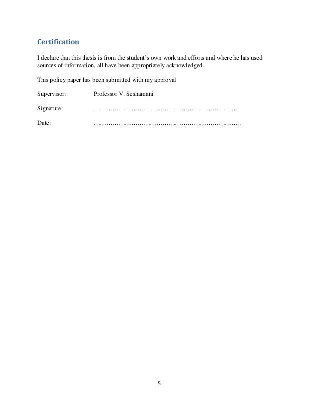 thesis on the thesis