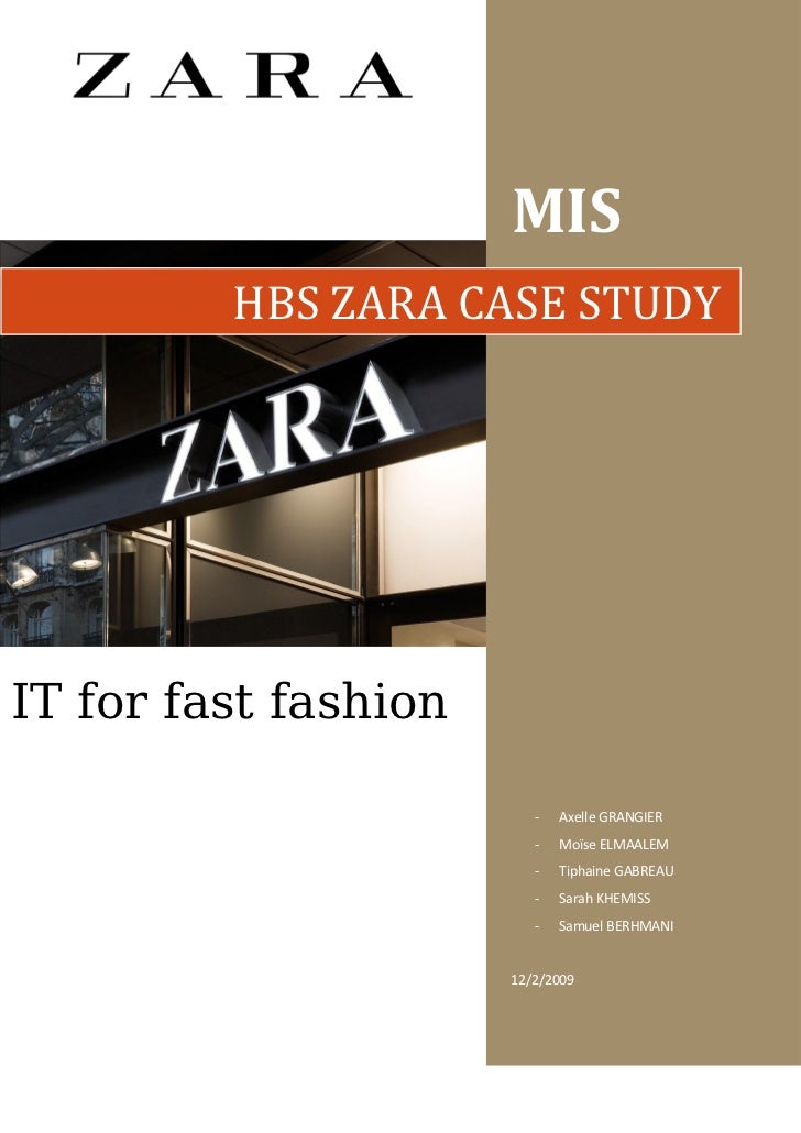 Zara case study analysis report essay