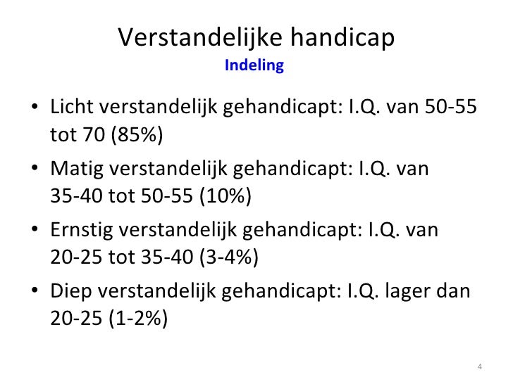 Ziektekunde Verstandelijke Beperking Les 1