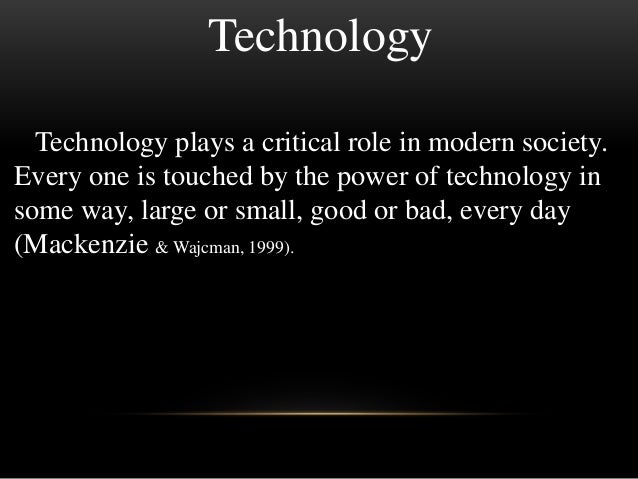 Essay on Technology and Society