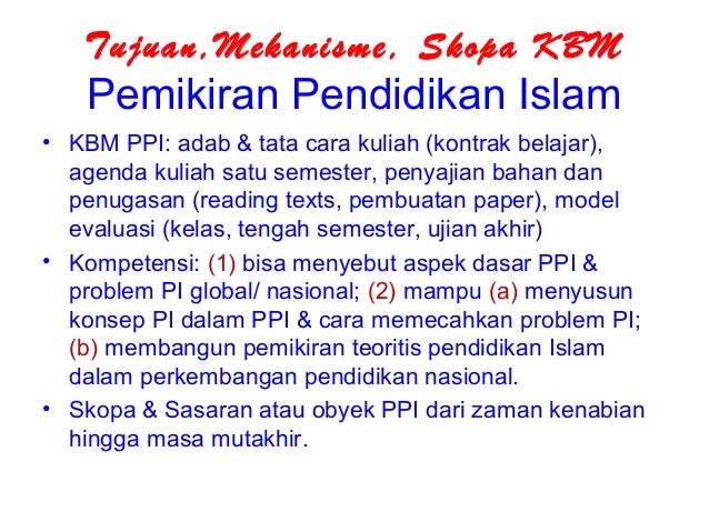 pemikiran pendidikan islam pemikiran pendidikan islam
