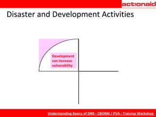 Disaster and Development Activities Development  can increase  vulnerability 